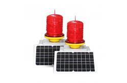 China Low Intensity Solar Powered Aircraft Warning Lights 360 Degree Beam Angle supplier