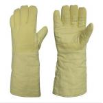 Glass Manufacturing Casting Industry High Temperature 650 Degrees Anti-Cutting Wear Aramid Gloves Hand Protection for sale