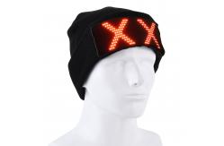 China LED Display Hat Lighting Beanie Cap Bluetooth APP Programmable supplier