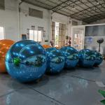Giant Hanging PVC Inflatable Mirror Ball Reflective Mirror Balloon For Disco Christmas Wedding Party Events Decor for sale