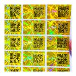 Vinyl QR Code Hologram Tamper Evident Security Labels