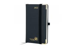 China Black Leatherette Cover Small Academic Planner With Hourly Schedule supplier