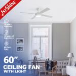 DCF-W986 35/60W Low Noise Large Airflow 4 MDF Blade Modern Ceiling Fan LED Light for sale