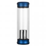 Safe Reusable Glass Bottles , Build In Tea Mesh Net Insulated Drink Bottle for sale