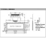 128*32 graphic LCD Module NT7534 with backlight FPC connector industrial display