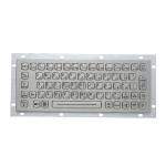 64 Keys Stainless Steel Backlit Usb Keyboard , Industrial Metal Keyboard With Trackball for sale