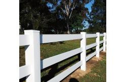 China Cattle 3 Rails White Portable Horse Farm Outside PVC Farm Fence supplier