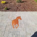 Horse Shape Cutting Garden Metal Ornaments High Durability Rust Resistant