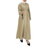 Fashionable Muslim Tops Women Muslim Dress Solid Color Flared Sleeve Mosaic Clothing for sale