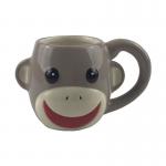 custom monkey 3d shape cute ceramic coffee mug tea and coffee mug for sale