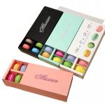 Customized Eco-friendly Paper Candy Macaron Gift Box Packaging With Plastic Tray Lid Base for sale