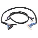 Black 3.5mm 30 AWG 600mm 1.0mm LVDS Cable for sale