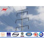 Tapered Steel Utility Pole , Electrical Transmission Line Galvanised Steel Poles for sale