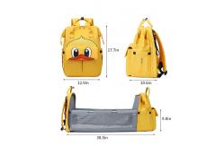 China 420d Waterproof Mommy Diaper Bag With Foldable Crib Anti Theft supplier