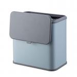 Kitchen Household Wall-mountable and Tabletop Dual-use Stainless Steel Trash Can with Lid for sale