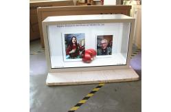 China Automatic Restart Transparent LCD Screen With IR Remote Control Function supplier