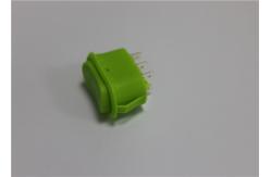 China Oval Shaped Waterproof Mini Rocker Switch , Green Rocker Switch 10a 250v supplier