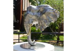 China Stainless Steel 316L Elephant Head Sculpture With Exquisite Casting Craftsmanship And Durable Structure supplier