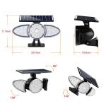 Three Heads 100-400LM 38PCS LED Solar Sensor Wall Light For Pathway for sale