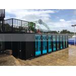 Luxury Prefab Modern Portable Container Swimming Pool With High Strength Glass Wall for sale