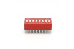 China Black 24VDC 8 Position Slide DIP Switch 25mA SPST Circuit supplier