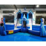 Frozen Double Jumping Bouncer Inflatable Water Slide With Pool for sale