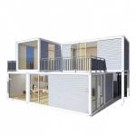 Flat Pack Container House Steel Structure and EPS Sandwich Panel Wall and Aluminum Sliding Door with Lock for sale