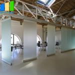 Collapsible Office Folding Partition Walls Glass Folding Door 12mm Frameless Operable Glass Partition System for sale