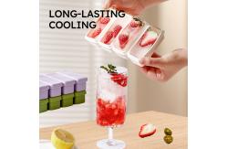 China New custom Multipurpose large rectangle Silicone Ice Cube Tray supplier
