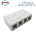 4 Port RJ45 CAT5E CAT6 UTP Keystone Jack Surface Mount Box For Networking for sale