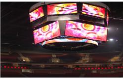 China Large High Resolution P5 Hanging LED Display Video 1R1G1B Pixel Composing supplier