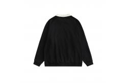 China Lightweight Pullover Plain Crew Neck Sweatshirt Black White Casual Oversized Hoodie supplier