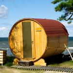 Canadian Cedar Wood Outdoor Dry Steam Sauna Bath Room Cedar Barrel Sauna for sale