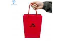 China OEM Logo Kraft Paper Shopping Bags With Handles Bulk Matt Varnish supplier