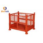 Powder Coated Warehouse 1000kg stackable steel pallets for sale