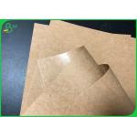 Stiffness 15g PE Coated 250gsm Brown Food Grade Paper For Disposable Bowl for sale