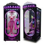 50KG Customized Black Pink Date Arcade Coin Operated Games Claw Machine Prize Cutting