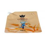 Special Shape Stand Up Spout Pouch , Plastic Liquid Pouch With Spout 100ml 200ml