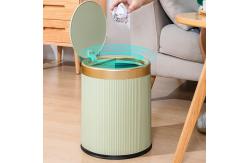 China 10L Household Circular Stripe Automatic Induction Plastic Trash Can supplier