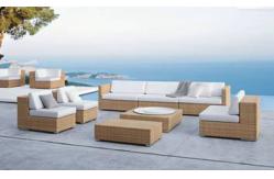 China 8pcs cheap PE rattan garden sofas supplier