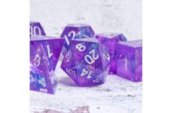 China Translucent Purple Resin RPG Dice Practical For Tabletop Gaming supplier