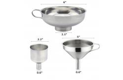 China Funnel Durable Stainless Steel Kitchen Funnels with Strainer-Ideal for Transferring of Spices Liquid Powder Bean Jam Can supplier