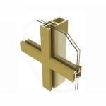Anodized Aluminium Profile Facade Post Transom System Aluminum Profile For Curtain Wall for sale