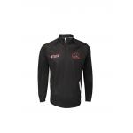 180G Stand Collar Black T Shirt Mens Long Sleeve With Zipper Sublimation Printing for sale