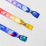 Ribbon Concert Promotion Event Woven Cloth Wristbands with Various Designs