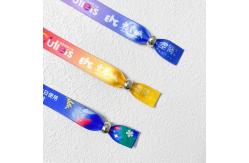 China Ribbon Concert Promotion Event Woven Cloth Wristbands with Various Designs supplier