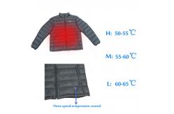 China Winter Coat Electric USB Powered Heated Jacket 6 graphene elements With Zipper supplier