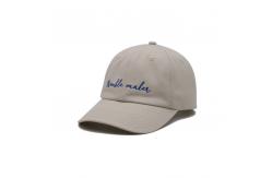 China 6 Panel Constructured Cotton Baseball Cap With 6 Eyelets And Embroidery logo supplier