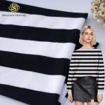 Stretch Yarn Dyed Stripe Fabric 163cm Home Textile Soft French Terry Cloth for sale