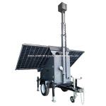 DC 24V Mobile Solar Surveillance Trailer Solar Monitoring Towers For Plant Monitoring for sale